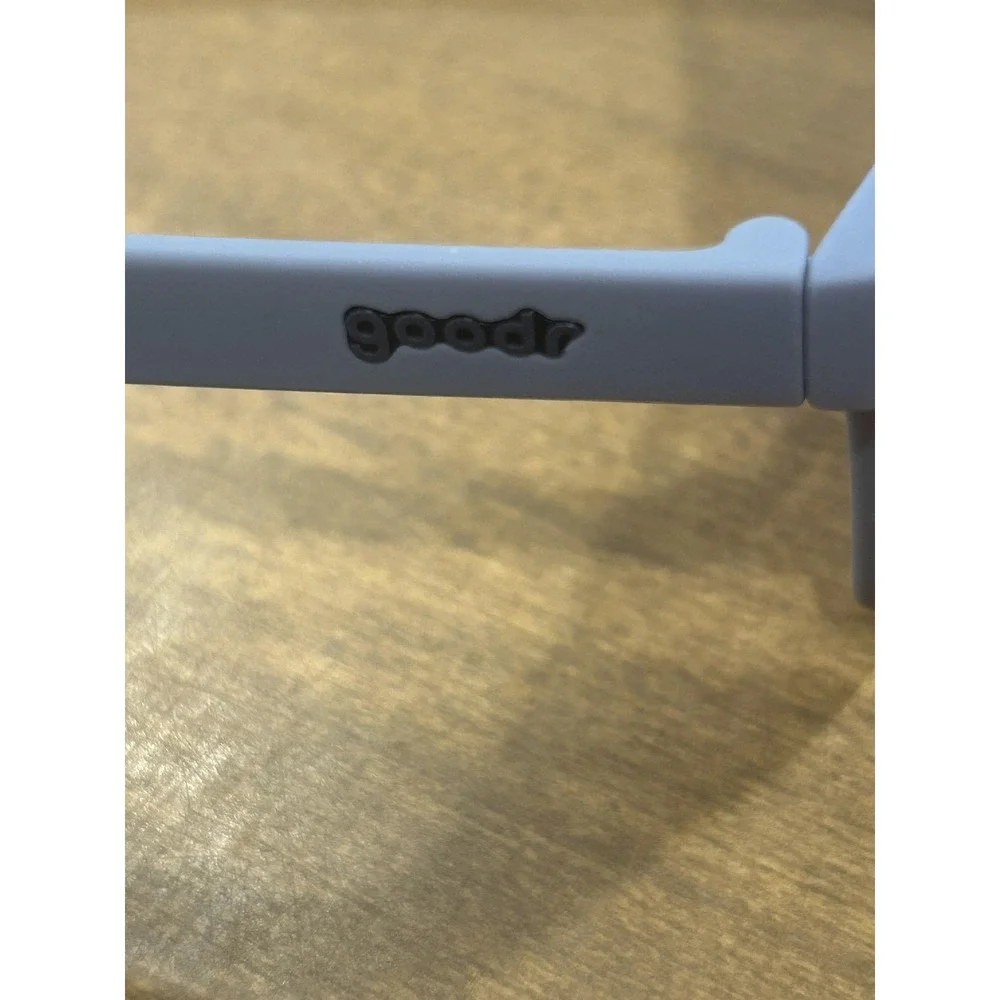 Goodr Sunglasses Mens Purple Frame Gray Tinted Lens Square Lightweight Plastic